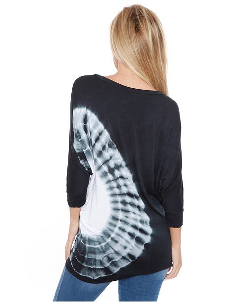 Paper Flower Tie-Dye Dolman Top main image 1