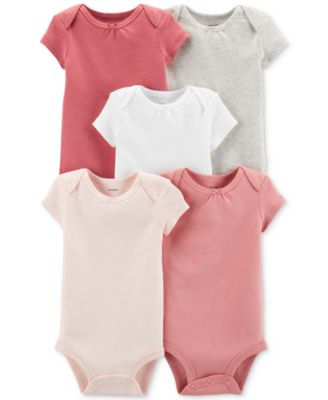 Carter's - Baby Girls 5-Pk. Cotton Bodysuits
