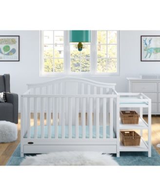 Solano 4-in-1 Convertible Crib & Changer with Drawer - Pebble Gray