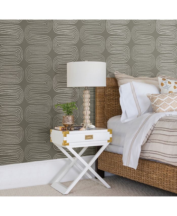 Brewster Home Fashions Zephyr Abstract Stripe Wallpaper - 396