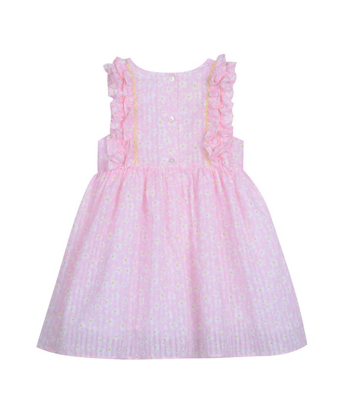 Laura Ashley Little Girls Sleeveless Cotton Print Dress - Macy's