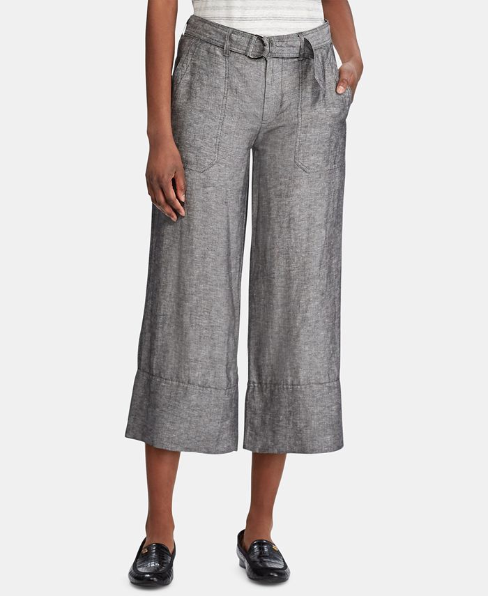 Lauren Ralph Lauren Belted Wide-Leg Pants & Reviews - Pants & Capris ...