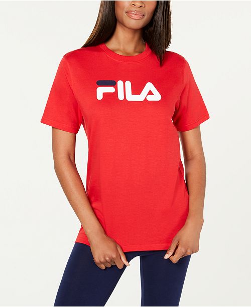 Fila Eagle Cotton Logo T Shirt Reviews Tops Women Macy S