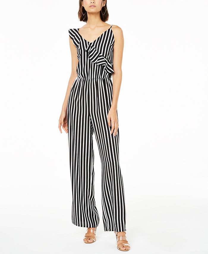 Bar III Striped Jumpsuit, Created for Macy's - Macy's