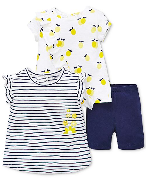 Little Me Baby Girls 3 Pc Lemon Shirts Shorts Set Reviews