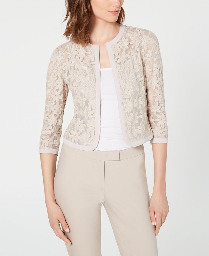anne klein lace cardigan jacket