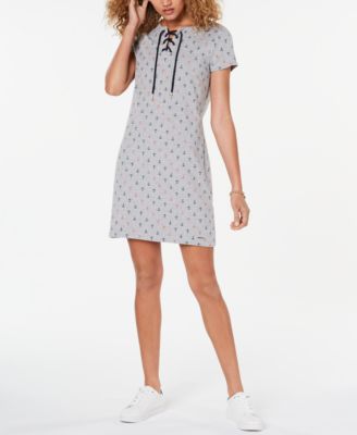 tommy hilfiger lace up dress