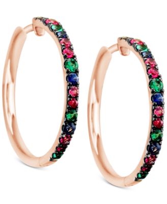 Le Vian - Multi-Gemstone (9/10 ct. t.w.) Hoop Earrings in 14k Rose Gold