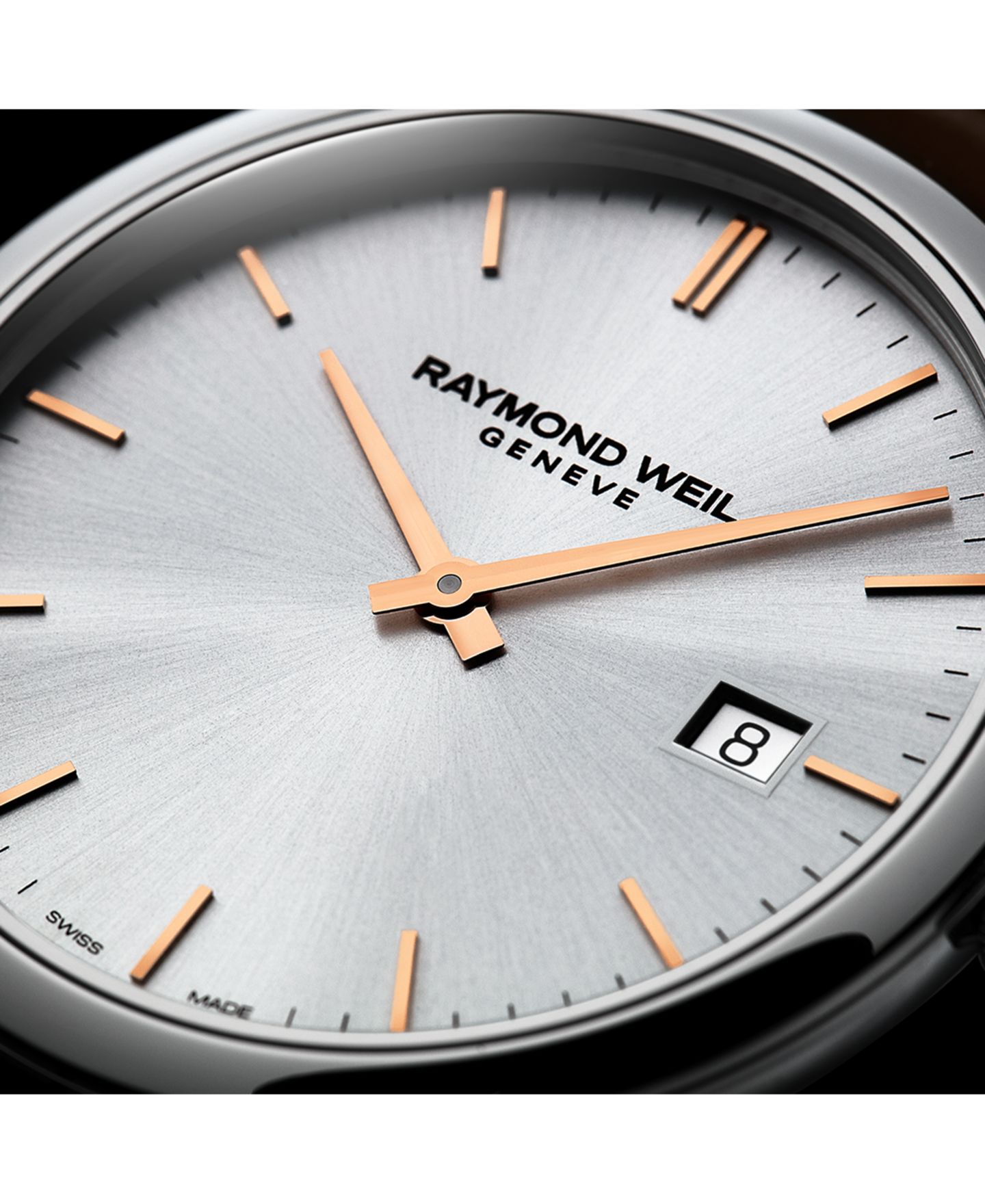 Мужские часы Raymond Weil Swiss Toccata Brown Leather Strap Watch 39mm — фото 5