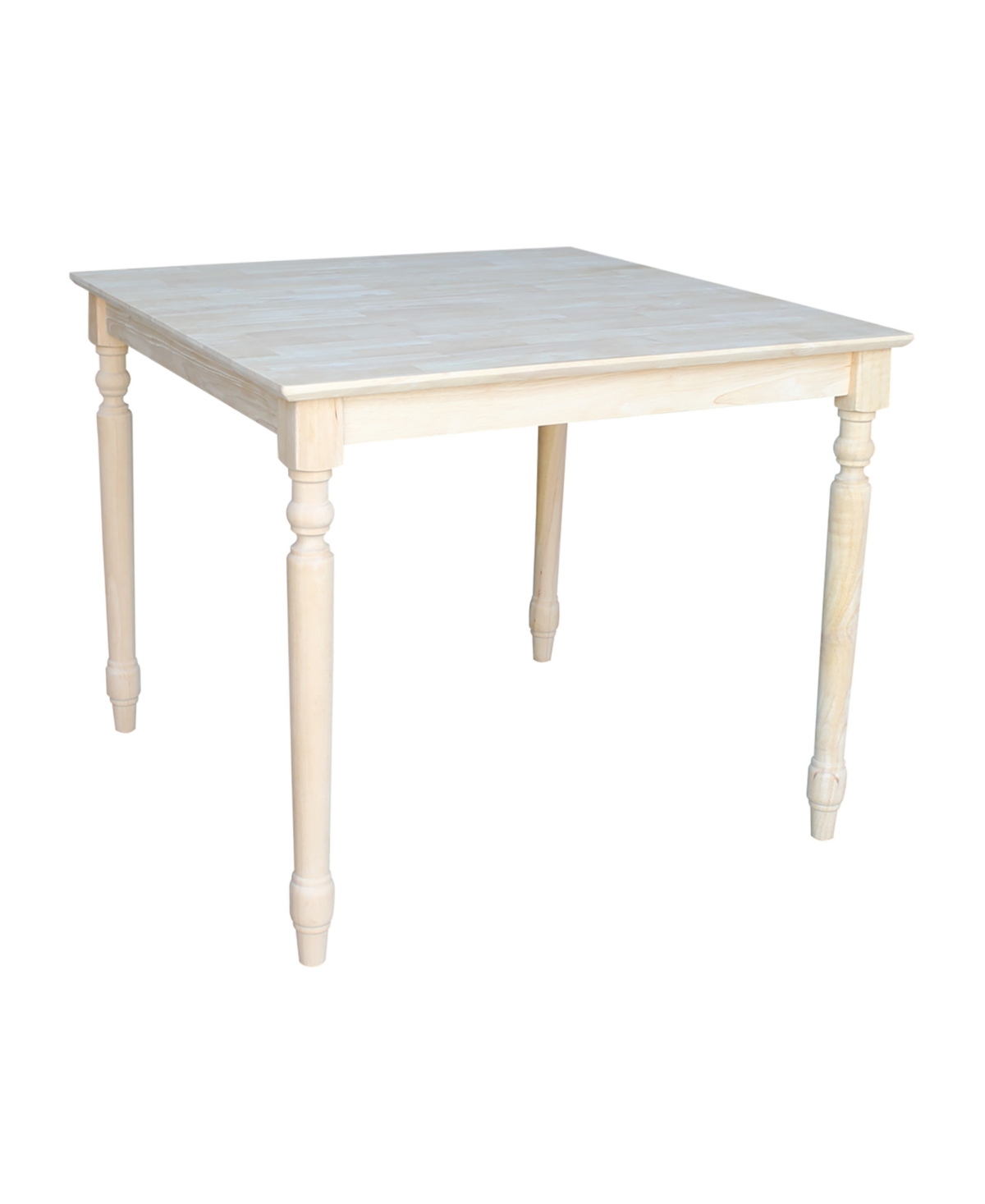 International Concepts Solid Wood Top Table - Turned Legs