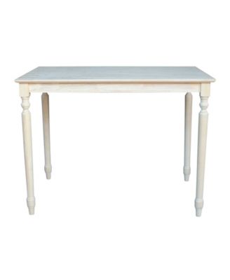 Solid Wood Top Table - Turned Legs