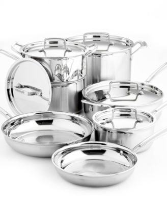 Cuisinart Multiclad Pro Tri-Ply Stainless Steel 12 Piece Cookware Set ...