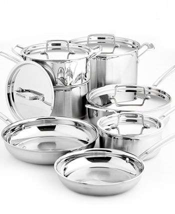 Cuisinart MultiClad Pro Triple-Ply Stainless Steel 12-Piece Cookware Set  MCP-12N