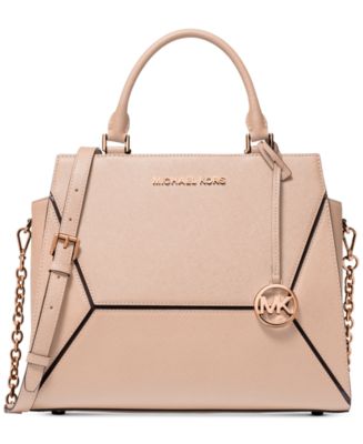 Michael Kors Prism Large Calf Hair Leather Satchel - Macy's