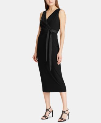 Lauren Ralph Lauren - Satin-Sash Jersey Midi Dress