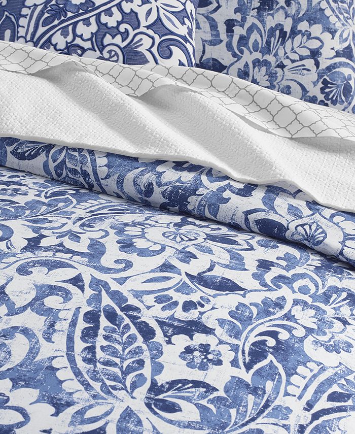 Charter Club Textured Paisley Cotton 300-Thread Count 3-Pc. King Duvet ...