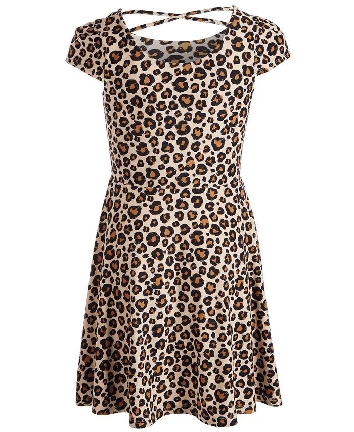 Epic Threads Big Girls Leopard-Print Criss-Cross Dress, Created for ...