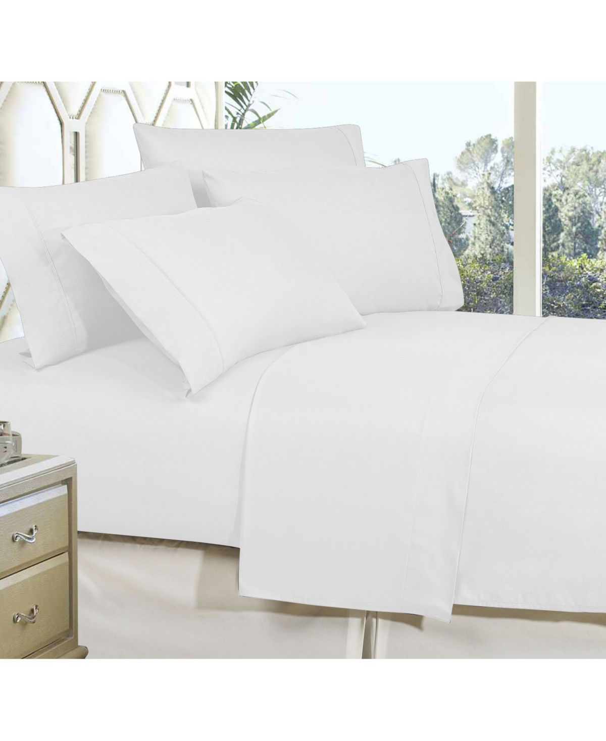 Shop Elegant Comfort Silky Soft Flat Sheet, Full In Gray