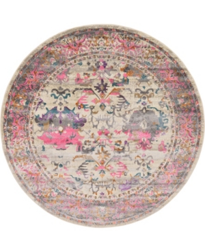 Bridgeport Home Aroa Aro1 Beige 8' x 8' Round Area Rug