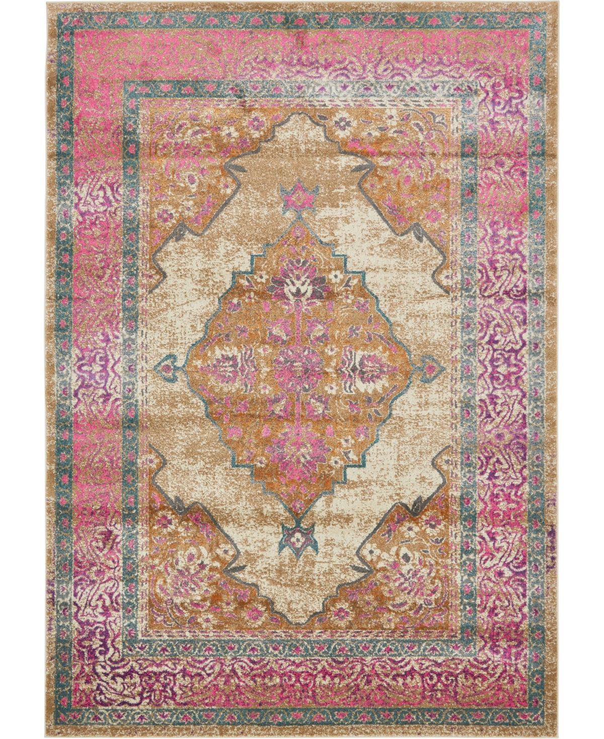 Bayshore Home Aroa Aro1 Beige 7' x 10' Area Rug - Beige