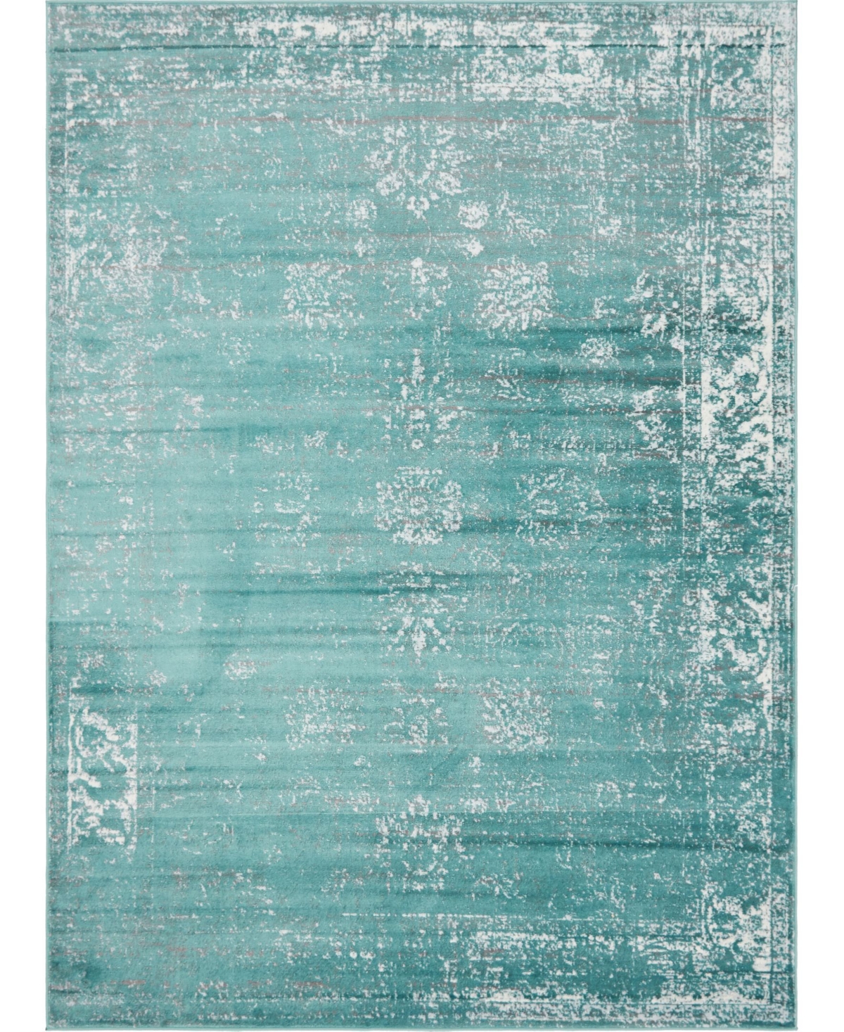 Bayshore Home Basha Bas1 Turquoise 8' x 11' Area Rug - Turquoise