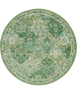 Bayshore Home Closeout!  Lorem Lor2 3' 3" X 3' 3" Round Area Rug In Green