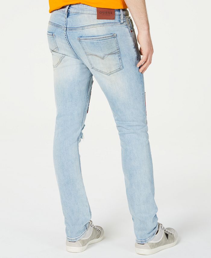 patched skinny jeans