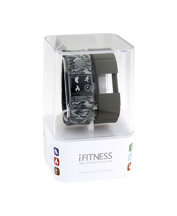 iTouch iFitness Activity Tracker with Gray Camo Strap and Bonus Olive