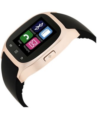 iTouch Smartwatch Rose Gold Case with Black Strap