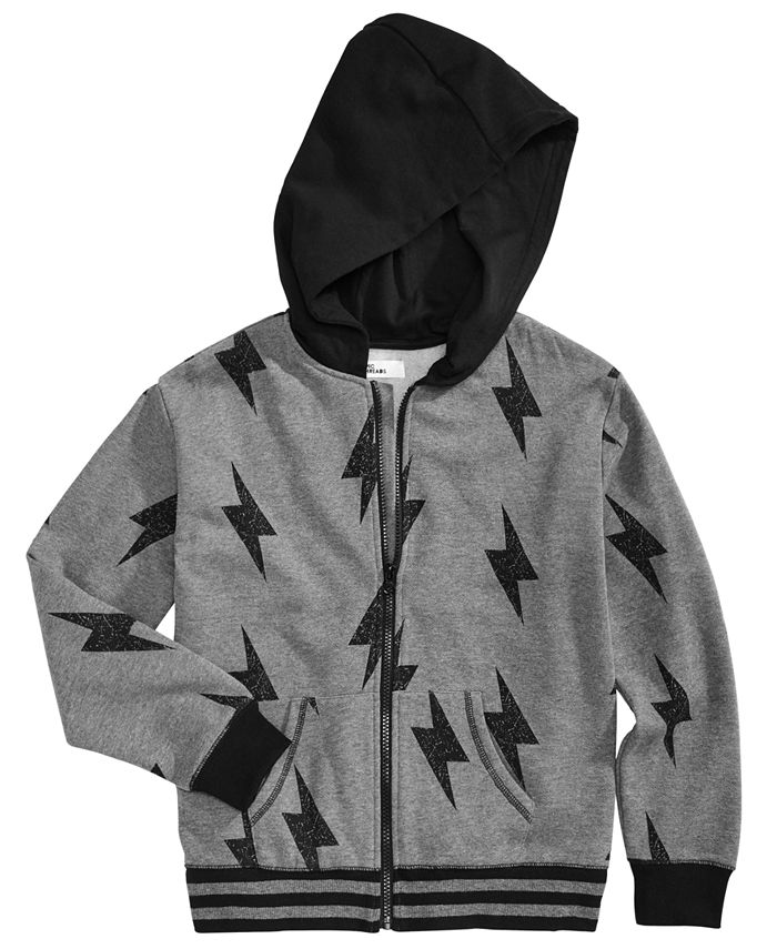bolt fleece coffee brown frontzip hoodie