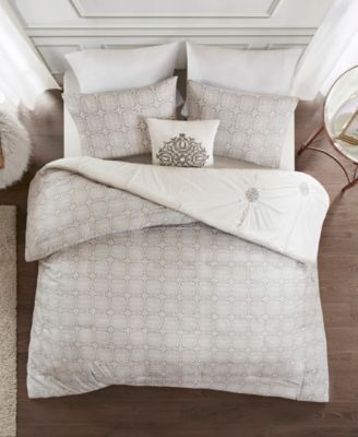 Malia Embroidered Cotton 4-Pc. Duvet Cover Set, Full/Queen