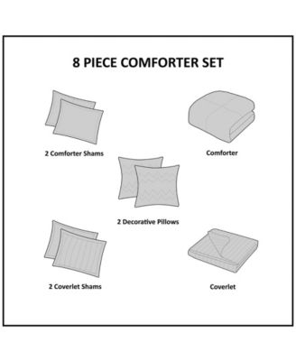 Heritage 8-Pc. Comforter & Coverlet Set, Full/Queen