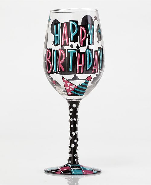 Enesco Lolita Happy Birthday Wine Glass Reviews Glassware