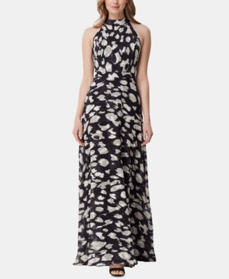 Tahari ASL - High-Neck Printed Maxi Dress
