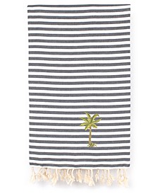 Fun in the Sun Breezy Palm Tree Pestemal Beach Towel