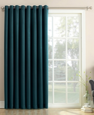 Sun Zero Grant Solid Grommet Curtain Panel, 100" X 84" In Teal