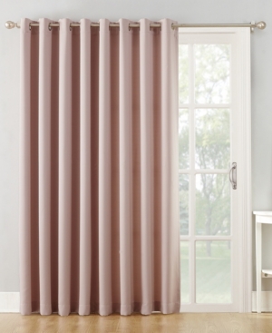 Sun Zero Grant Solid Grommet Curtain Panel, 100" X 84" In Blush