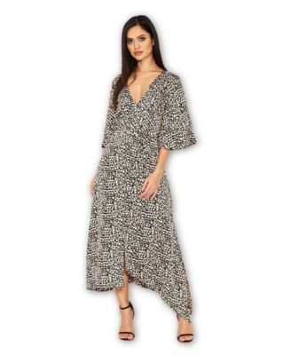 ax paris green leopard print dress