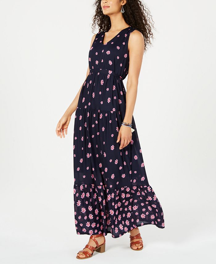 Style u0026 Co Petite Floral-Print Tiered Maxi Dress, Created for Macy's -  Macy's