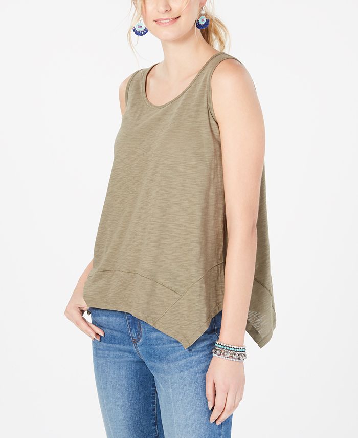 Style & Co HandkerchiefHem Tank Top, Created for Macy's Macy's
