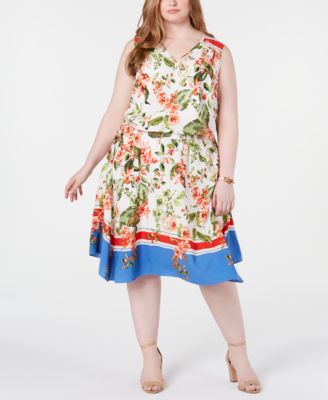 macy's tommy hilfiger plus size dresses
