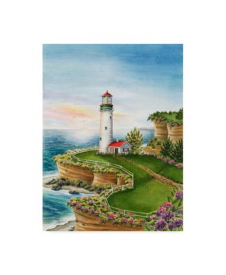Mary Irwin 'Lighthouse Sunset' Canvas Art - 24