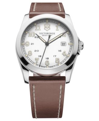 Victorinox Swiss Army - Watch, Men's Infantry Brown Leather Strap 40mm 241564