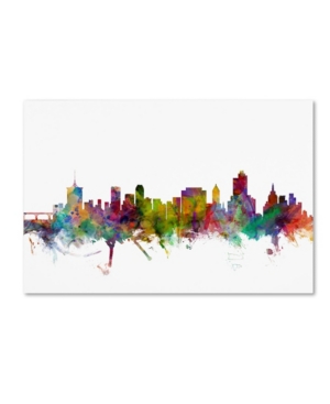 Trademark Global Michael Tompsett 'tulsa Oklahoma Skyline' Canvas Art In Multi