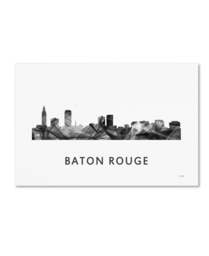 Trademark Global Marlene Watson 'baton Rouge Louisiana Skyline Wb-bw' Canvas Art In Multi