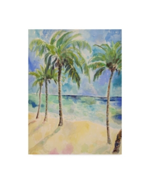 Trademark Global Lorraine Platt 'palm Trees Coastal' Canvas Art In Multi