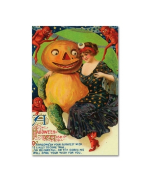 Trademark Global Vintage Apple Collection 'halloween Red Head Band' Canvas Art In Multi