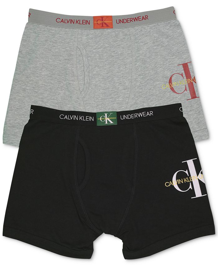 Calvin Klein Big Boys 2-Pack Logo Boxer Briefs & Reviews - Underwear &  Socks - Kids - Macy's