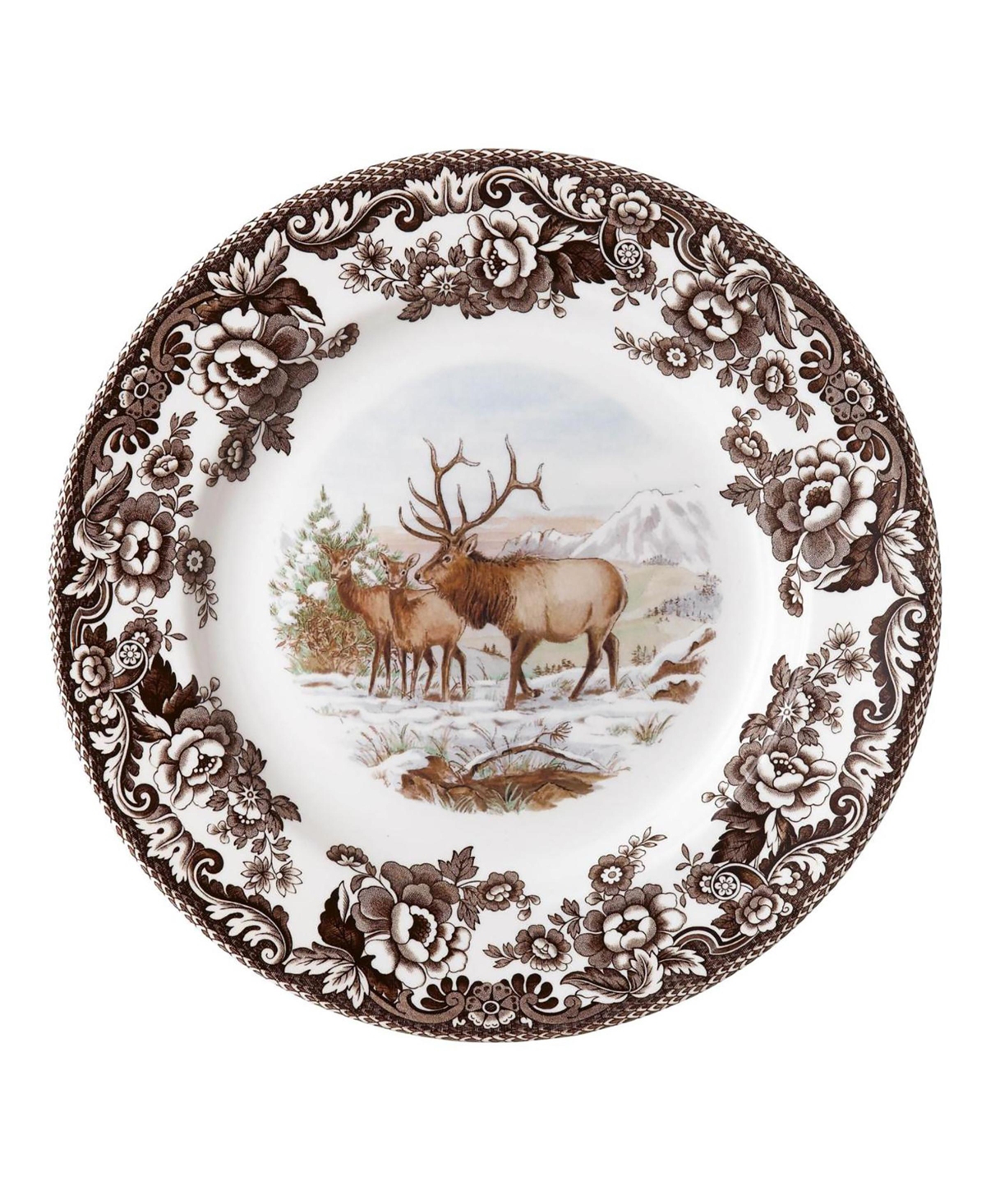 Woodland Elk Dinner Plate - Brown