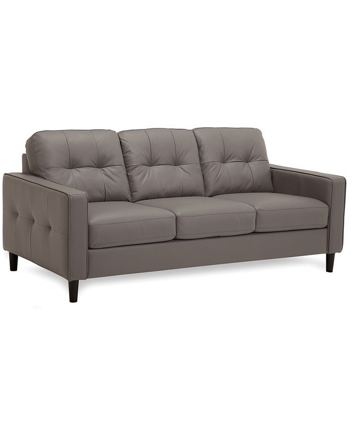 Furniture Tartu 75" Leather Sofa Macy's